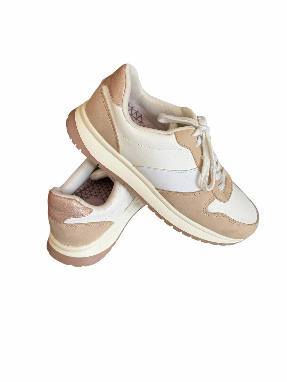 Time and Tru Women’s 8.5 Beige & Cream Casual Running Sneakers Dansko Inserts